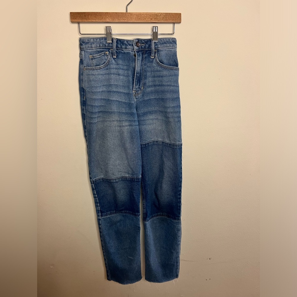 Hollister Womens Jeans Patchwork Pattern Cuffed B… - image 3